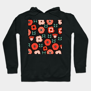 Midnight floral decor Hoodie